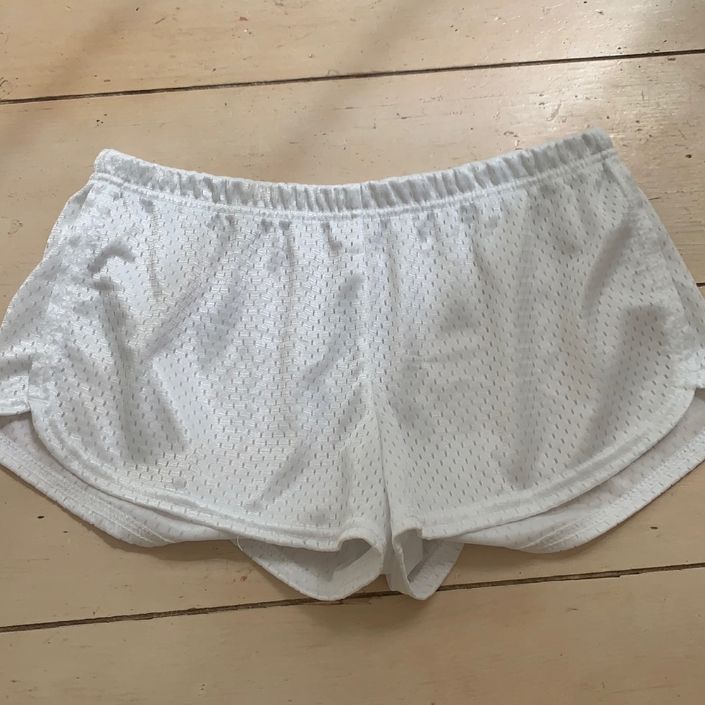 White Mesh Soffe shorts